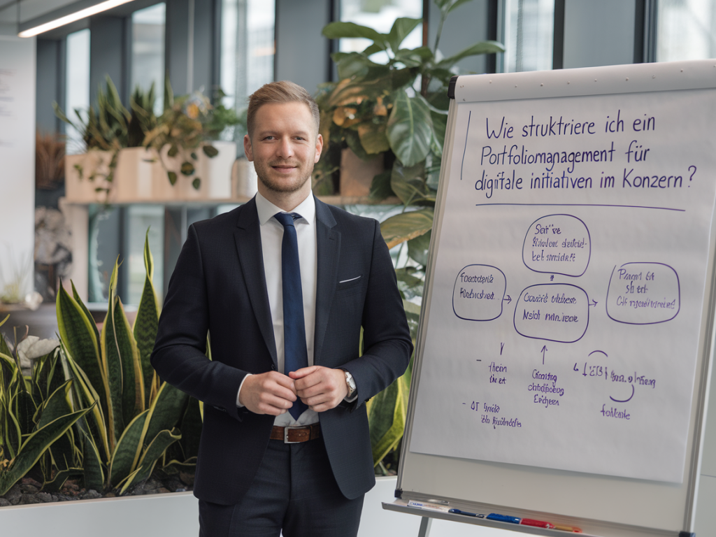 Wie strukturiere ich ein Portfoliomanagement für digitale Initiativen im Konzern