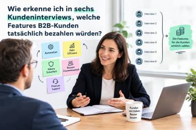 Wie erkenne ich in sechs kundeninterviews, welche features b2b‑kunden tatsächlich bezahlen würden