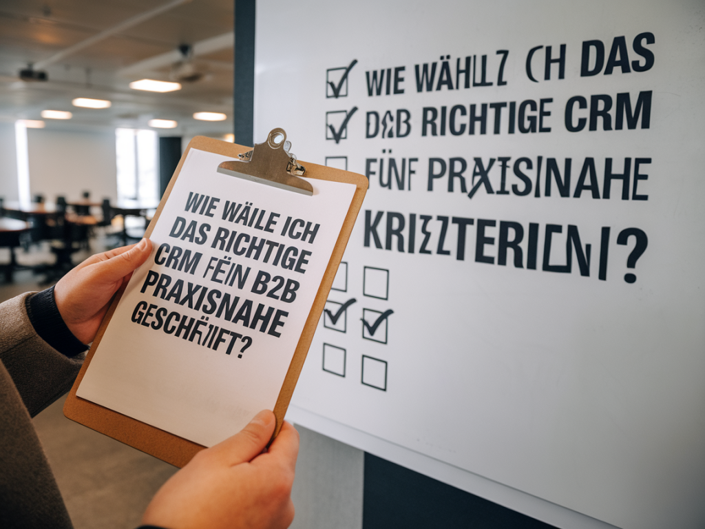 Wie wähle ich das richtige CRM für mein B2B-Geschäft: fünf praxisnahe Kriterien