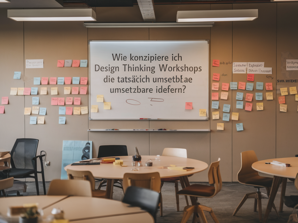Wie konzipiere ich Design-thinking-Workshops, die tatsächlich umsetzbare Ideen liefern
